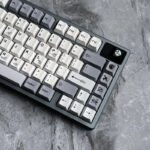 Space Themed Keycaps Set PBT White Grey