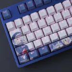 Backlit Youtuber Gawr Gura Keycaps Set Shark Girl Blue