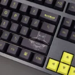 DC Bat Signal Batman Keycaps Set Black Yellow PBT