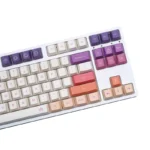 GMK Carmine Cloud Clone Keycaps Set White Purple PBT