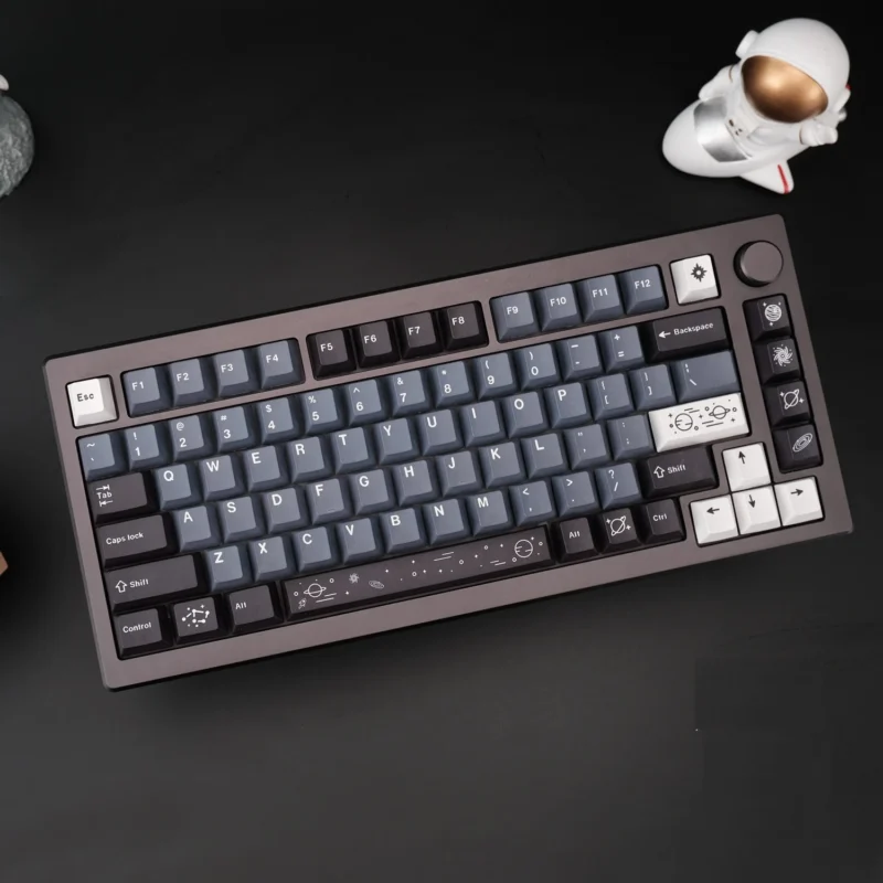 GMK Galaxy Clone Keycaps Set Space PBT Grey White - Image 4