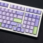 Kawaii Love Lavender Keycaps Set Purple Green PBT