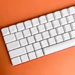 Low Profile Blank White Keycaps Set PBT