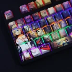 Saber Fate Stay Night Keycaps Set Backlit PBT Blue