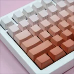 White Orange Gradient Keycaps Set Sidelit PBT