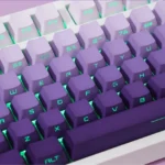 White Purple Gradient Keycaps Set Sidelit PBT