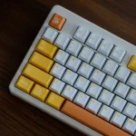 Yellow White Orange Honey Bee Keycaps Set PBT