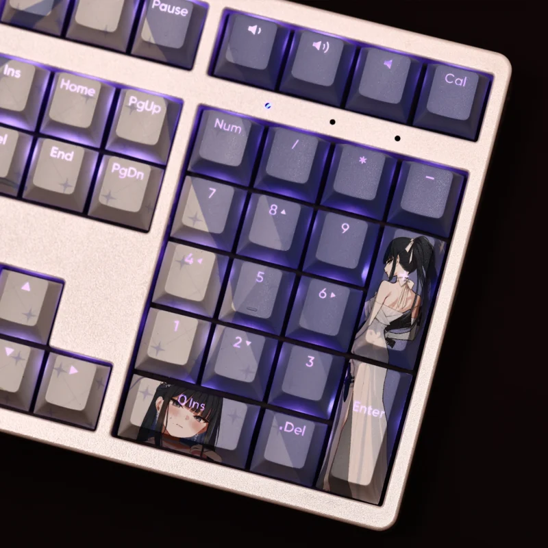 Backlit Jomae Saori Blue Archive Keycaps Set Cream PBT - Image 5