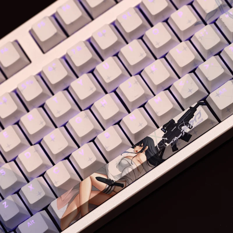 Backlit Jomae Saori Blue Archive Keycaps Set Cream PBT - Image 3