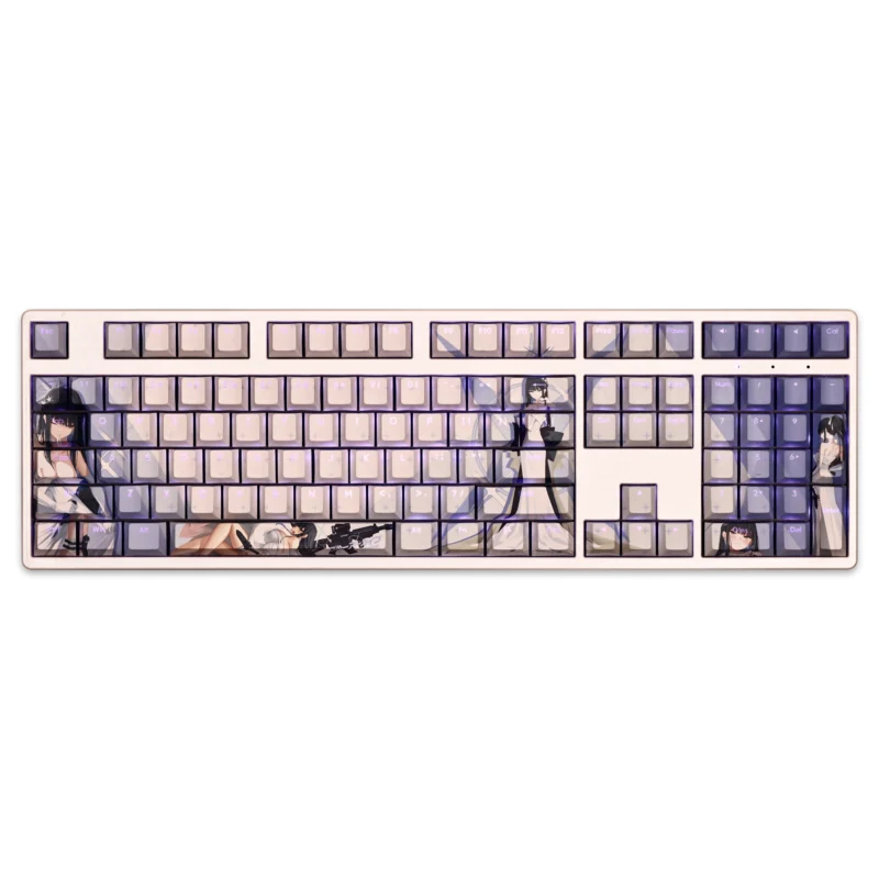 Backlit Jomae Saori Blue Archive Keycaps Set Cream PBT - Image 2