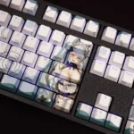 Backlit Privaty NIKKE Keycaps Set Game White PBT