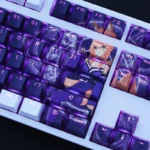 Backlit Tamamo Fate Grand Order Keycaps Set Anime Blue PBT