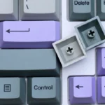 GMK Muted Clone Keycaps Set White Purple PBT