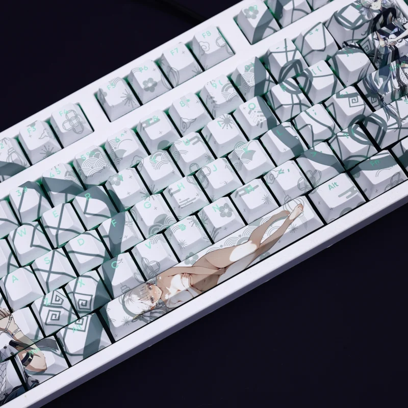 Jinhsi Wuthering Waves Game Keycaps Set Backlit White PBT - Image 4