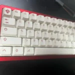 Minimalist Hiragana Keycaps Set Red on White Cherry PBT