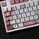 Re Zero Emilia Keycaps Set Anime Pink Beige White PBT