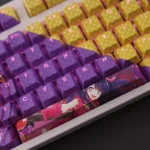 Ai Hoshino Oshi no Ko Keycaps Set Anime Backlit Yellow Purple