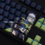 Anby Demara Zenless Zone Zero Keycaps Set Backlit Green Black