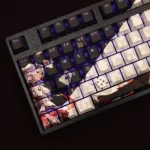 Arlecchino Genshin Impact Keycaps Set Backlit Black White PBT