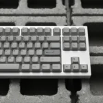 Black on Grey Keycaps Set Minimalistic Cherry Profile PBT