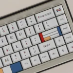 Funky Mondrian Art Keycaps Set BOW White PBT