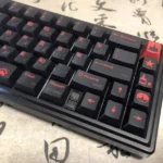 GMK Black Red Cyrillic Clone Keycaps Set Russian Cherry PBT