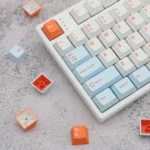 GMK Salmon Clone Keycaps Set Orange Blue White Cherry Profile