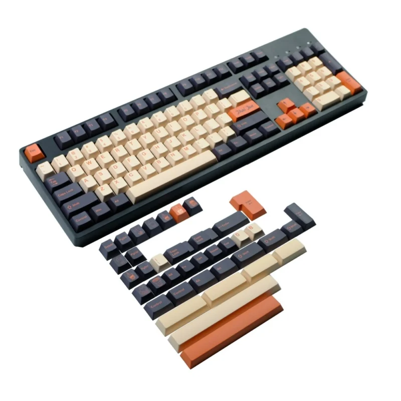 GMK Thai Tea Clone Keycaps Set Brown Cream Cherry PBT - Image 10