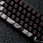 Japanese Camouflage Keycaps Set Black Pink Grey Cherry PBT