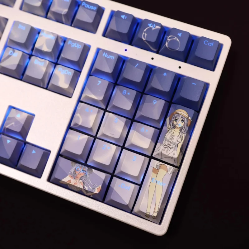 Takamiya Mio Date A Live Keycaps Set Anime Backlit Blue PBT - Image 4