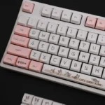 Chi's Sweet Home Cat Keycaps Set Manga Pink White XDA PBT