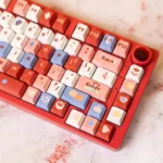 Cute Strawberry Keycaps Set Kawaii Food Red Pink Cherry PBT