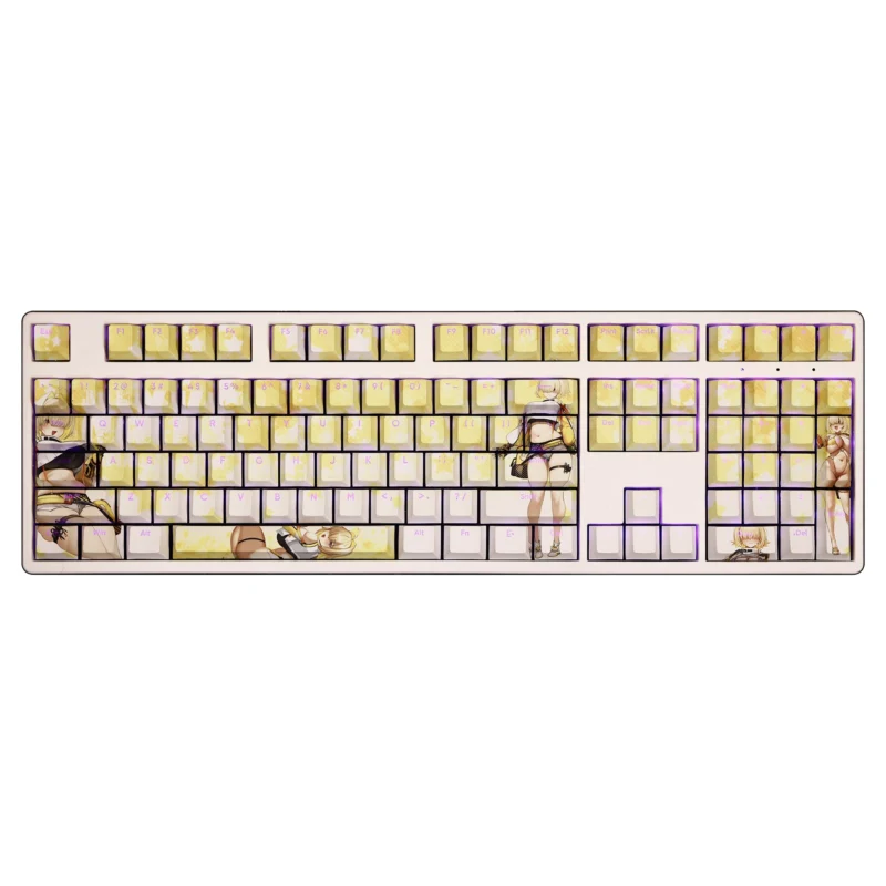 Elegg NIKKE Keycaps Set Goddess of Victory Yellow Backlit PBT