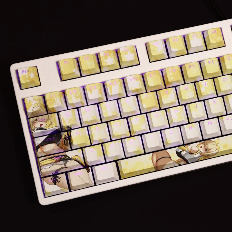 Elegg NIKKE Keycaps Set Goddess of Victory Yellow Backlit PBT - Image 2