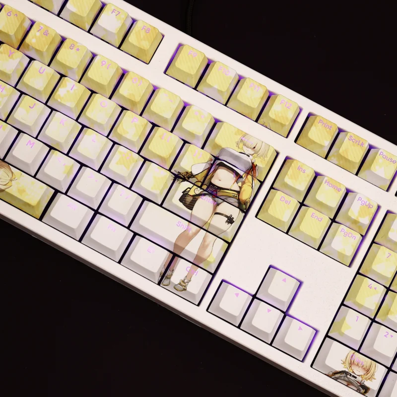 Elegg NIKKE Keycaps Set Goddess of Victory Yellow Backlit PBT - Image 3