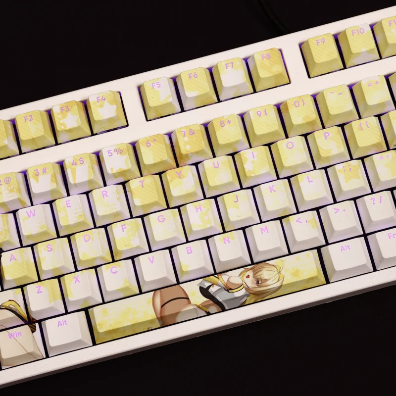 Elegg NIKKE Keycaps Set Goddess of Victory Yellow Backlit PBT - Image 5