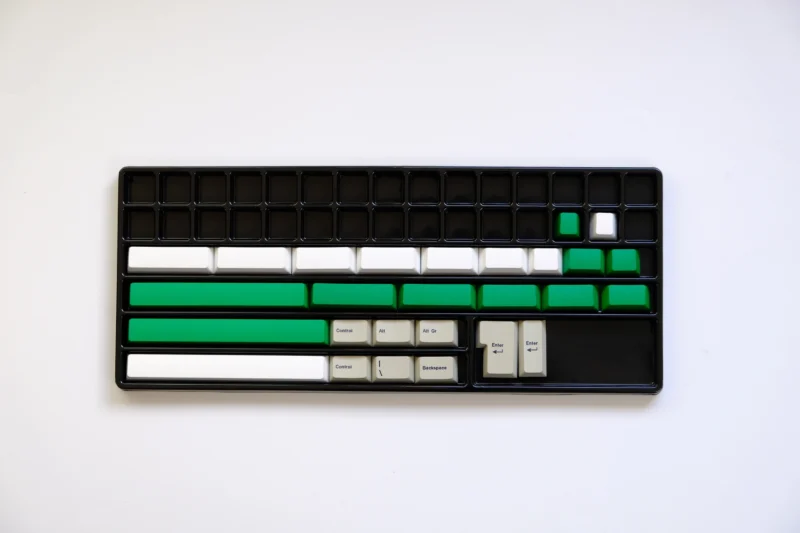 GMK Classic Arabic Clone Keycaps Set Grey White Green PBT - Image 8