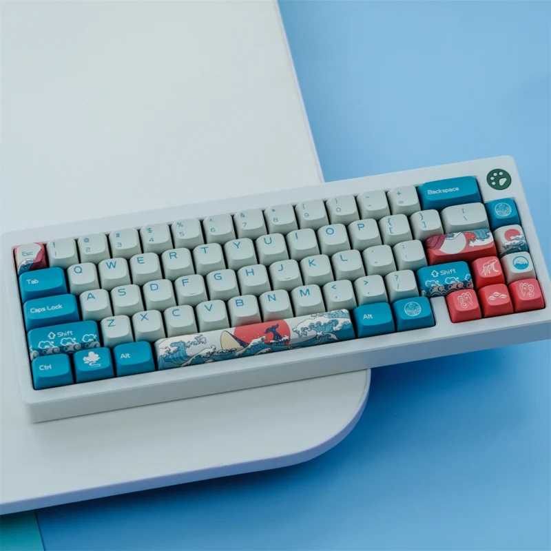 GMK Coral Sea Clone Keycaps Set Japanese Waves XDA PBT - Image 5