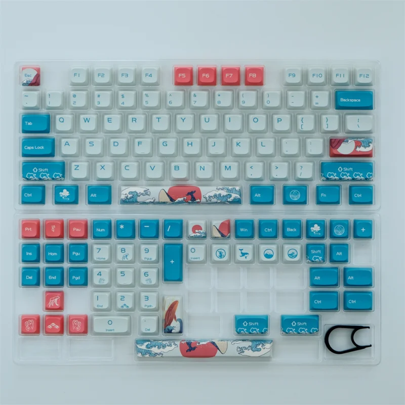 GMK Coral Sea Clone Keycaps Set Japanese Waves XDA PBT - Image 6