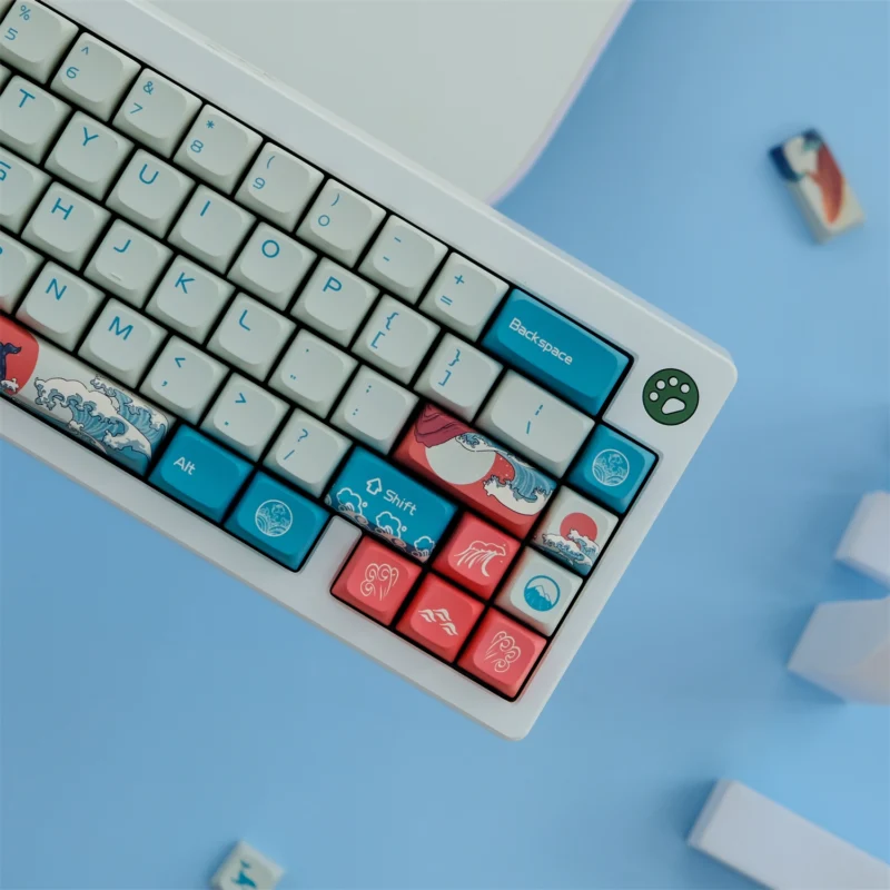 GMK Coral Sea Clone Keycaps Set Japanese Waves XDA PBT - Image 8