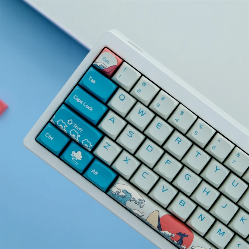 GMK Coral Sea Clone Keycaps Set Japanese Waves XDA PBT - Image 9