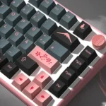 GMK Night Sakura Clone Keycaps Set German DE Pink Grey PBT