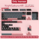 GMK Night Sakura Clone Keycaps Set Korean Pink Grey PBT