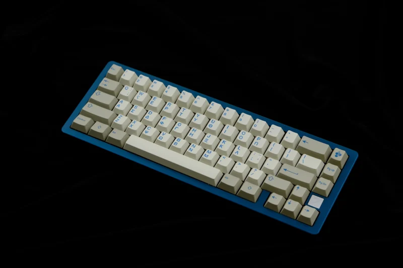 GMK Retro Greek Keycaps Set Light Grey Blue Cherry PBT - Image 3