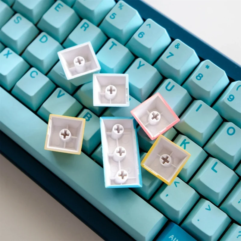 GMK Retrocast Clone Keycaps Set Blue Yellow Cherry PBT - Image 6