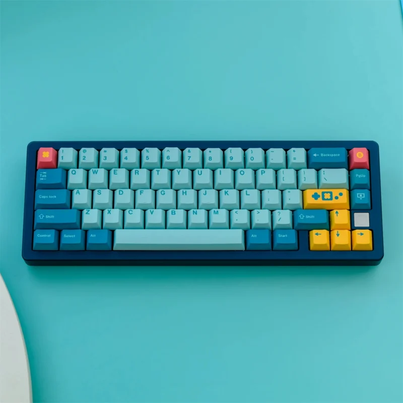 GMK Retrocast Clone Keycaps Set Blue Yellow Cherry PBT - Image 7