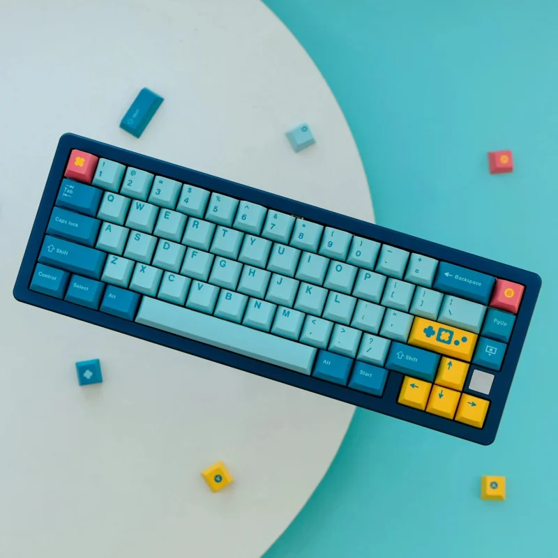 GMK Retrocast Clone Keycaps Set Blue Yellow Cherry PBT - Image 8