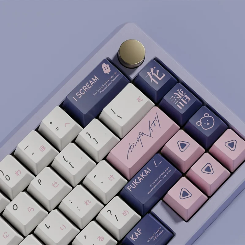 KAF Keycaps Set Youtuber Japanese Blue Pink Cherry PBT