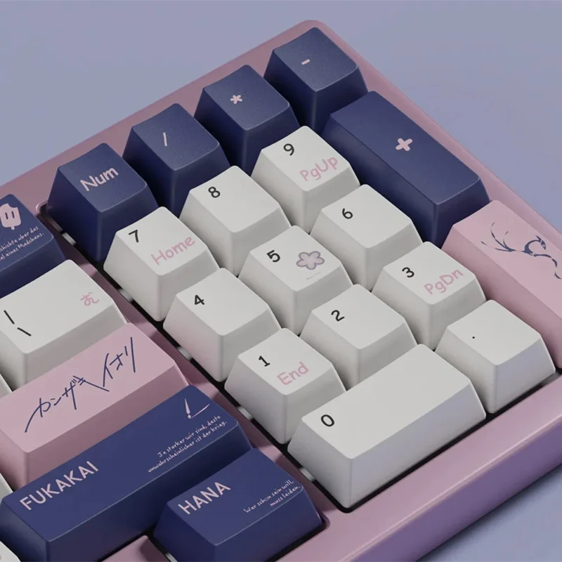 KAF Keycaps Set Youtuber Japanese Blue Pink Cherry PBT - Image 2