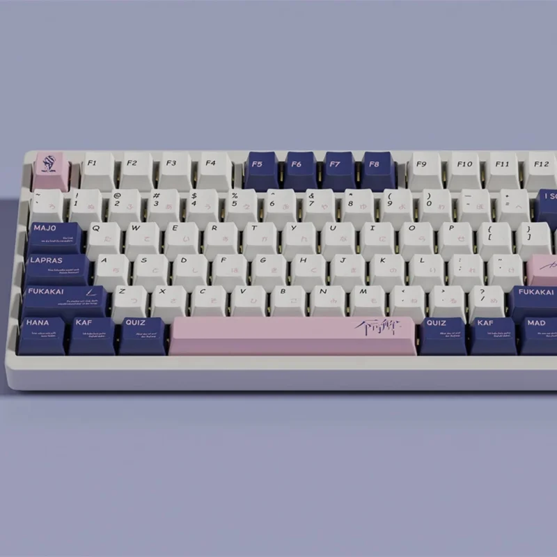 KAF Keycaps Set Youtuber Japanese Blue Pink Cherry PBT - Image 3